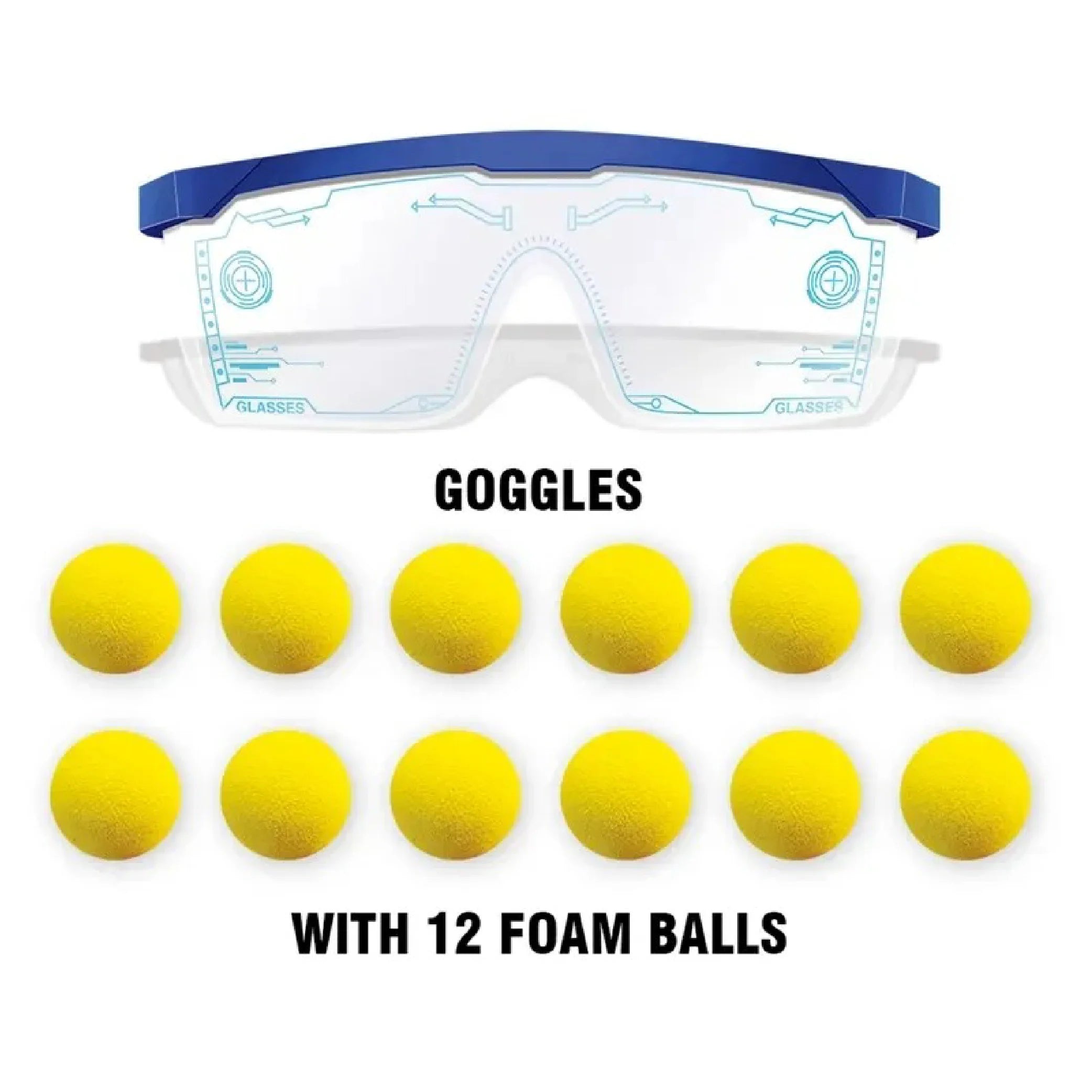 Shotgun Toy Gun with Protective Glasses & Soft Foam Balls - Safe Play for Kids!