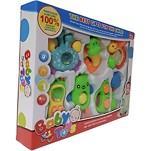 Sensory Rattle Set - Teething Toys for Baby's Development