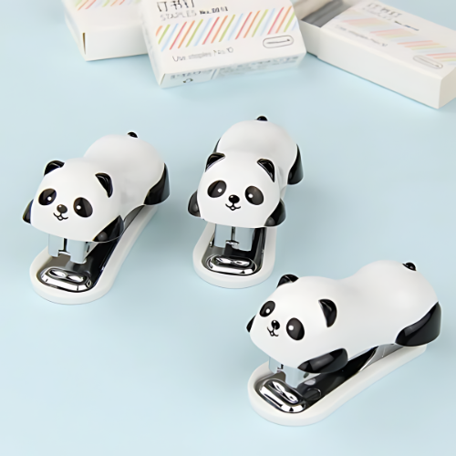 Panda Cartoon Mini Stapler - School Supplies & Office Stationery