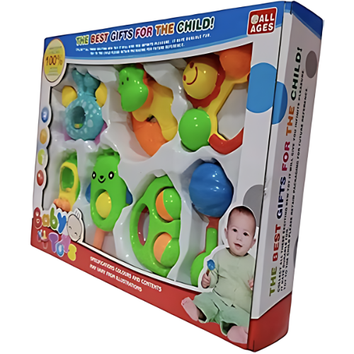 Sensory Rattle Set - Teething Toys for Baby's Development