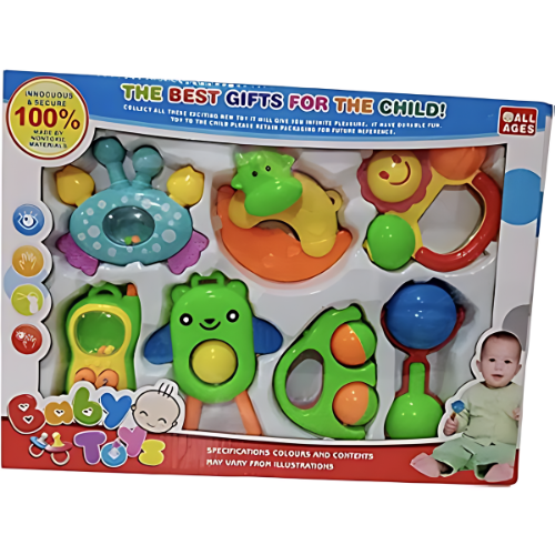 Sensory Rattle Set - Teething Toys for Baby's Development