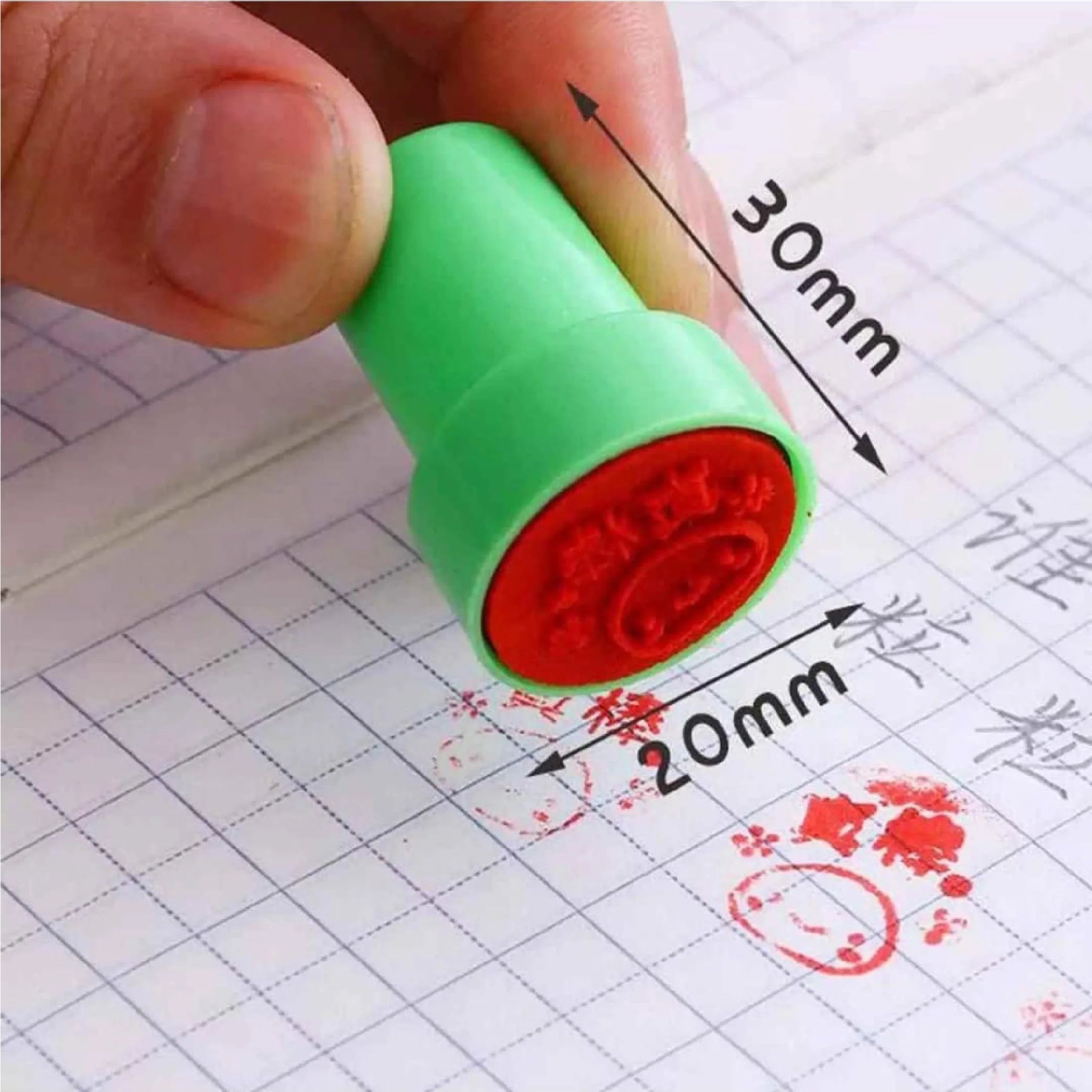 Cartoon Smiling Face Self-Ink Appreciation Stamps – Fun Rewards for Kids!