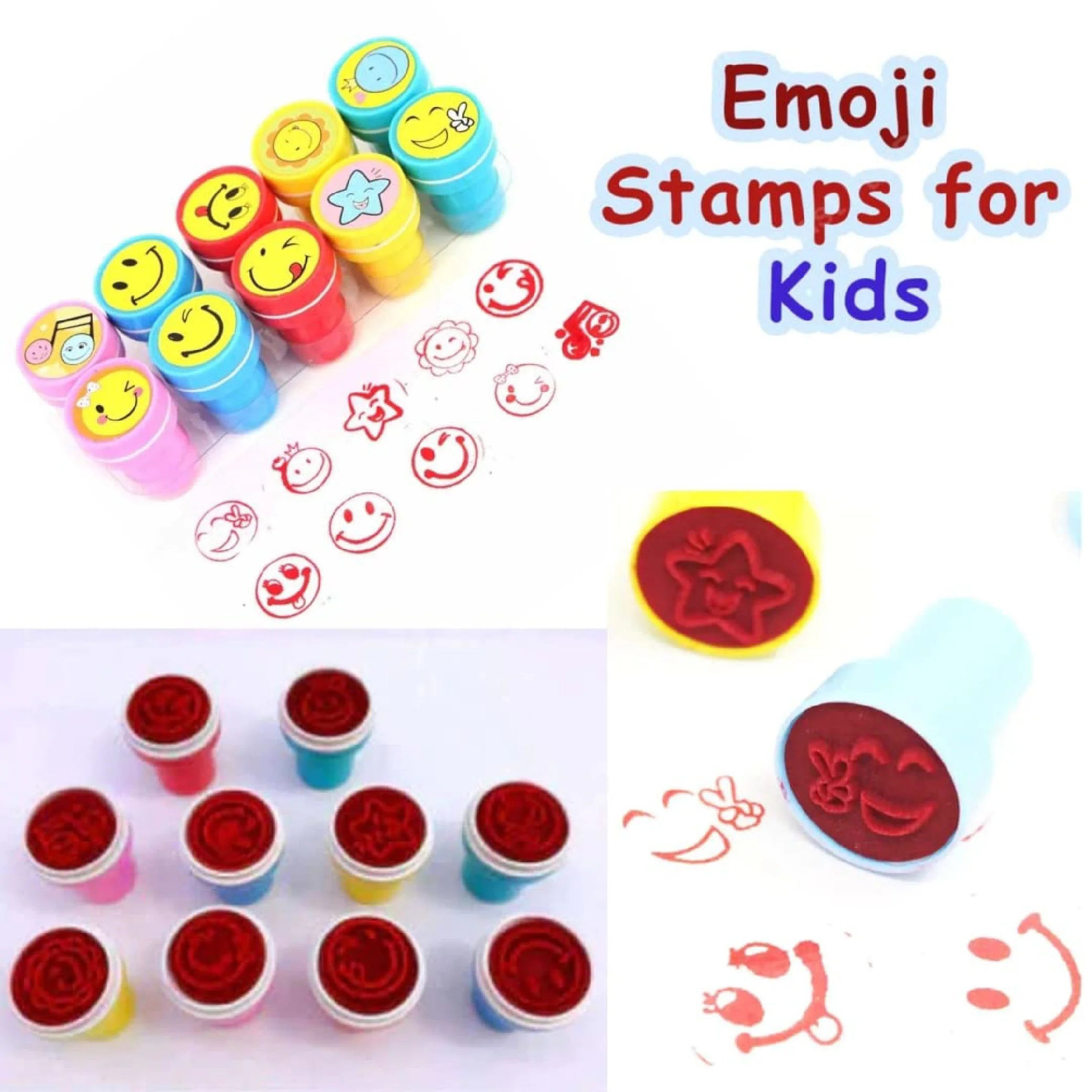 Cartoon Smiling Face Self-Ink Appreciation Stamps – Fun Rewards for Kids!