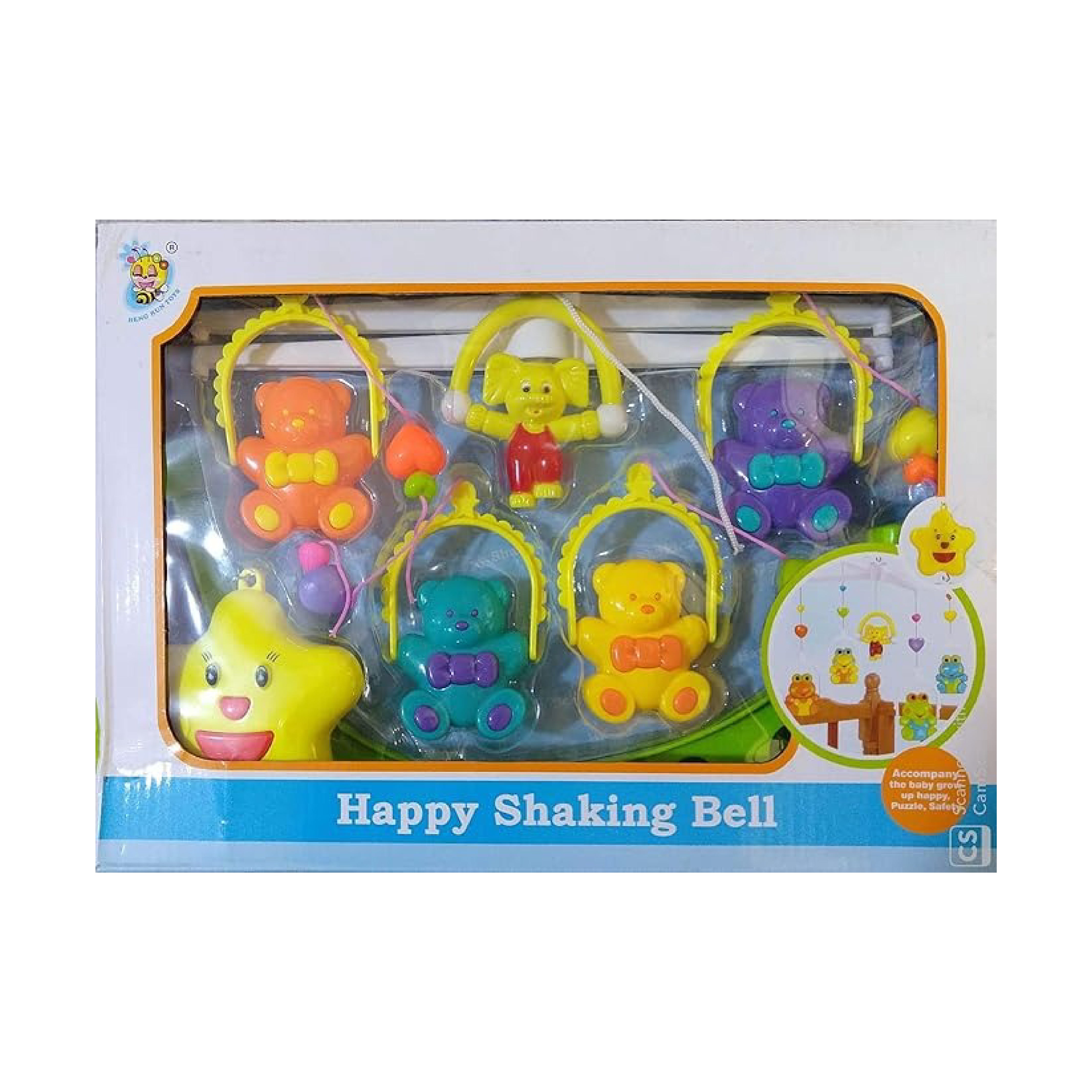 Happy Shaking Bell – Educational Music Bedside Crib Toy for Babies