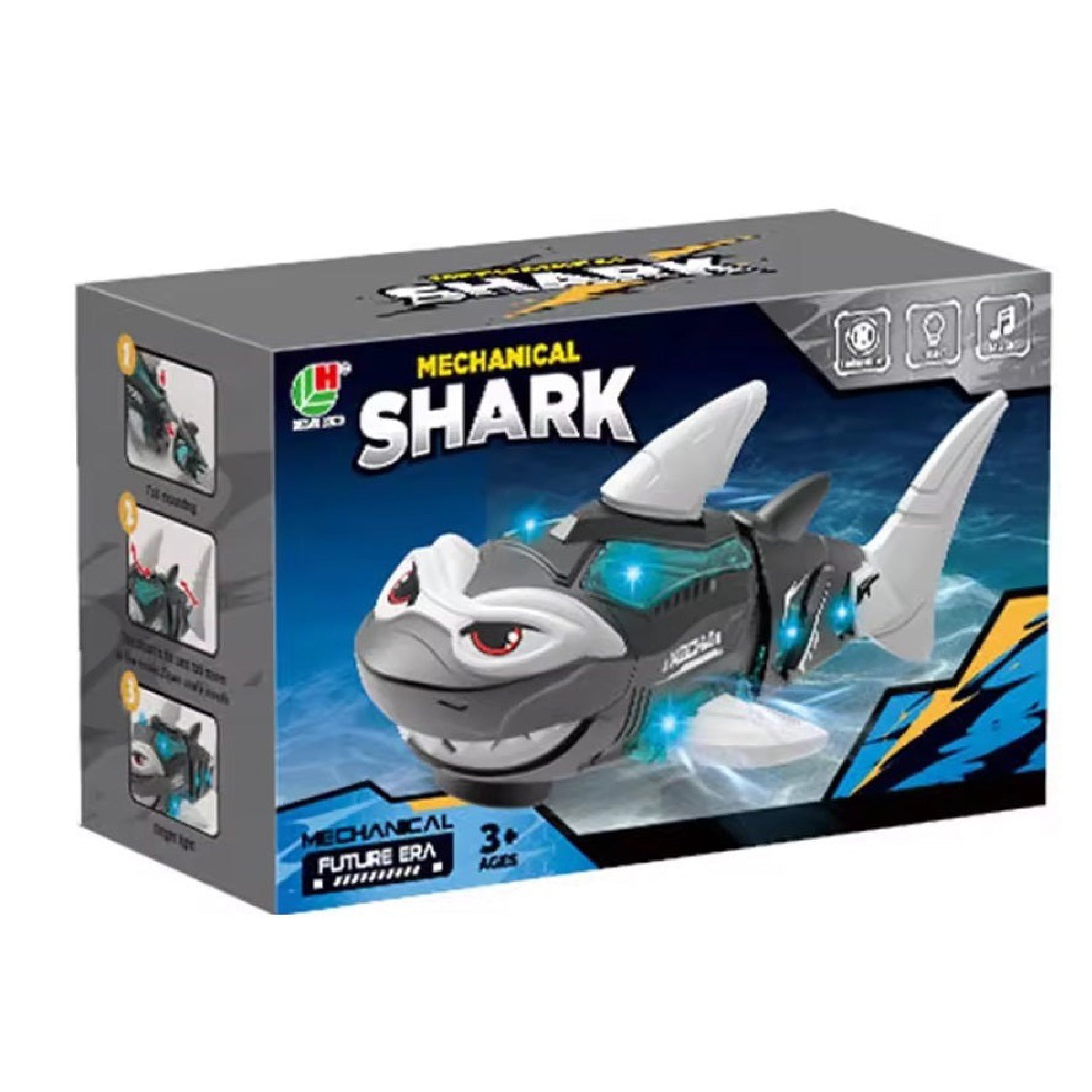 Mechanical Shark Toy with Lights, Sound, and Biting Action