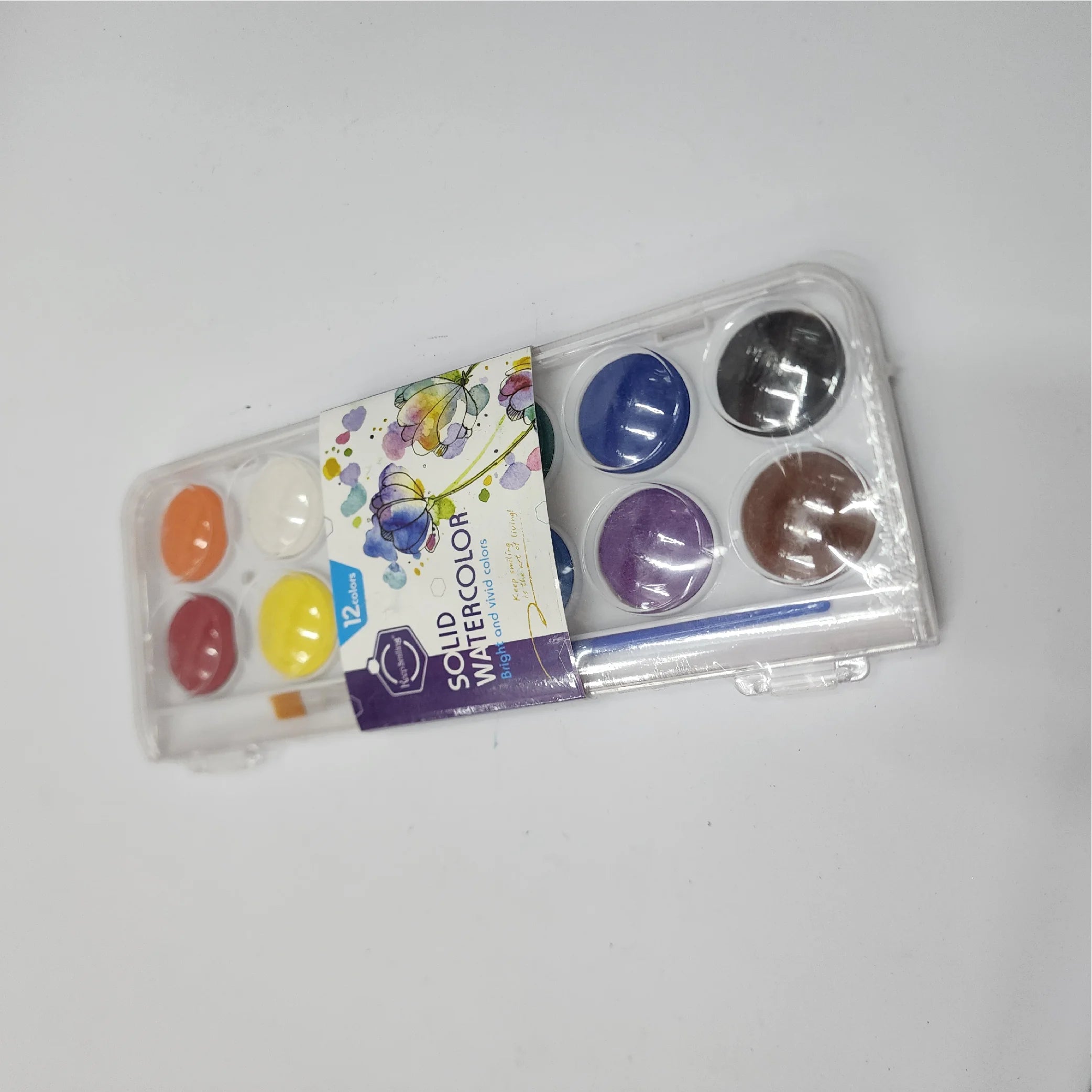 Solid Water Colour Set (12 pcs + 1 Brush)