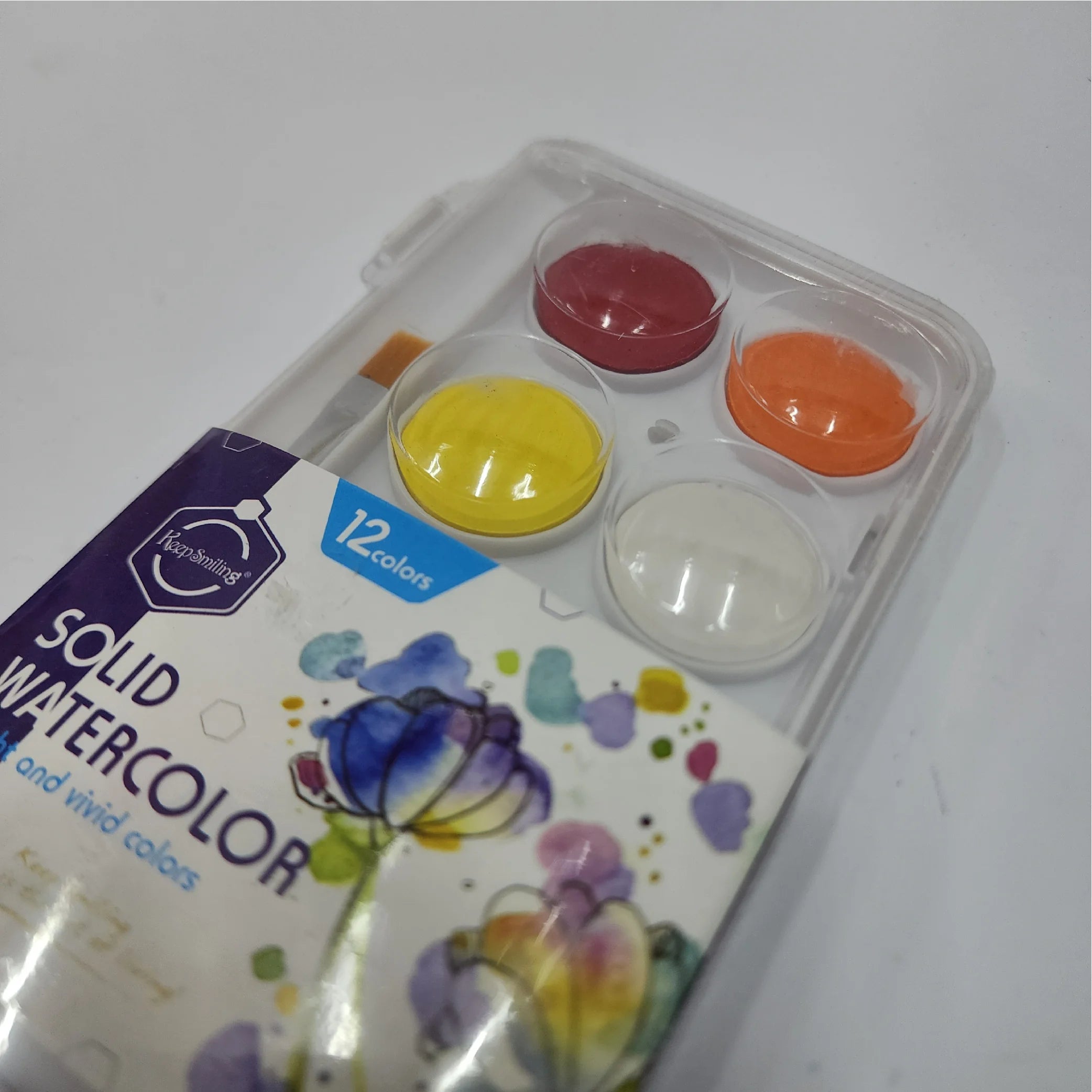 Solid Water Colour Set (12 pcs + 1 Brush)