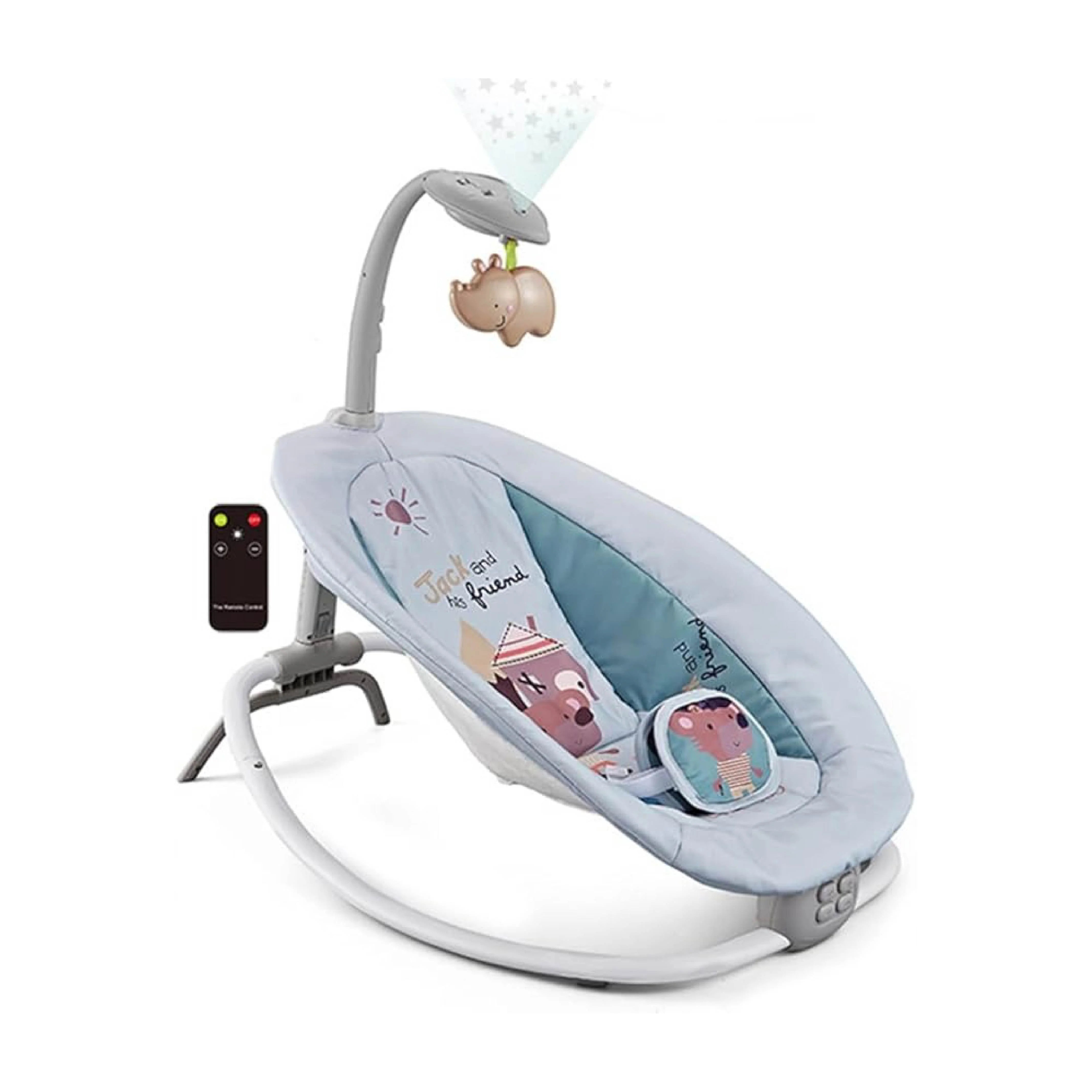 Baby Rocker & Bouncer with Music – Adjustable Recline, Toy Bar, and Soothing Vibrations