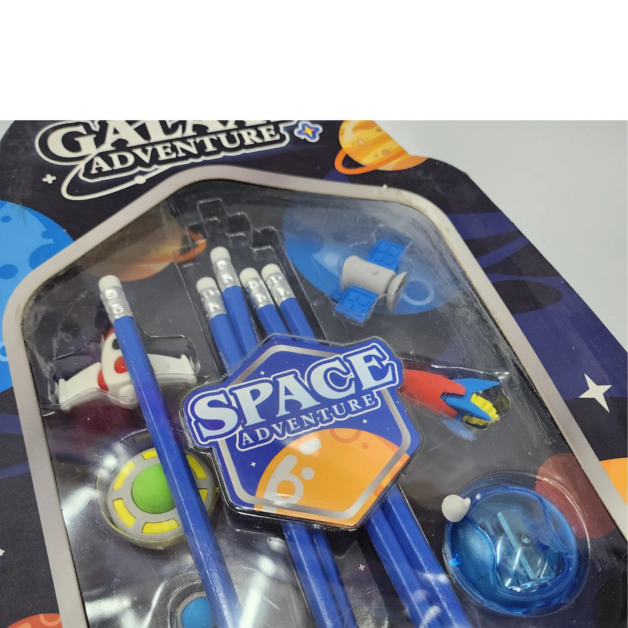 Space Adventure Pencil Rubber Sharpener Set