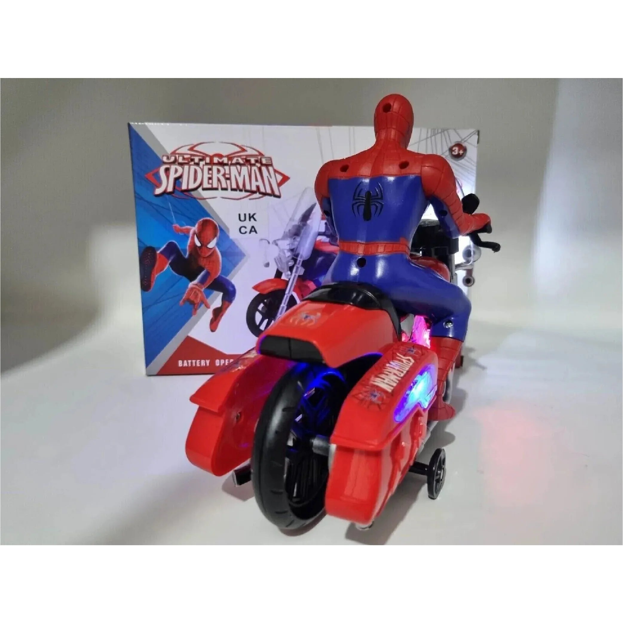 Musical Light Sound Spider-Man Motorcycle Toy – Action-Packed Fun!