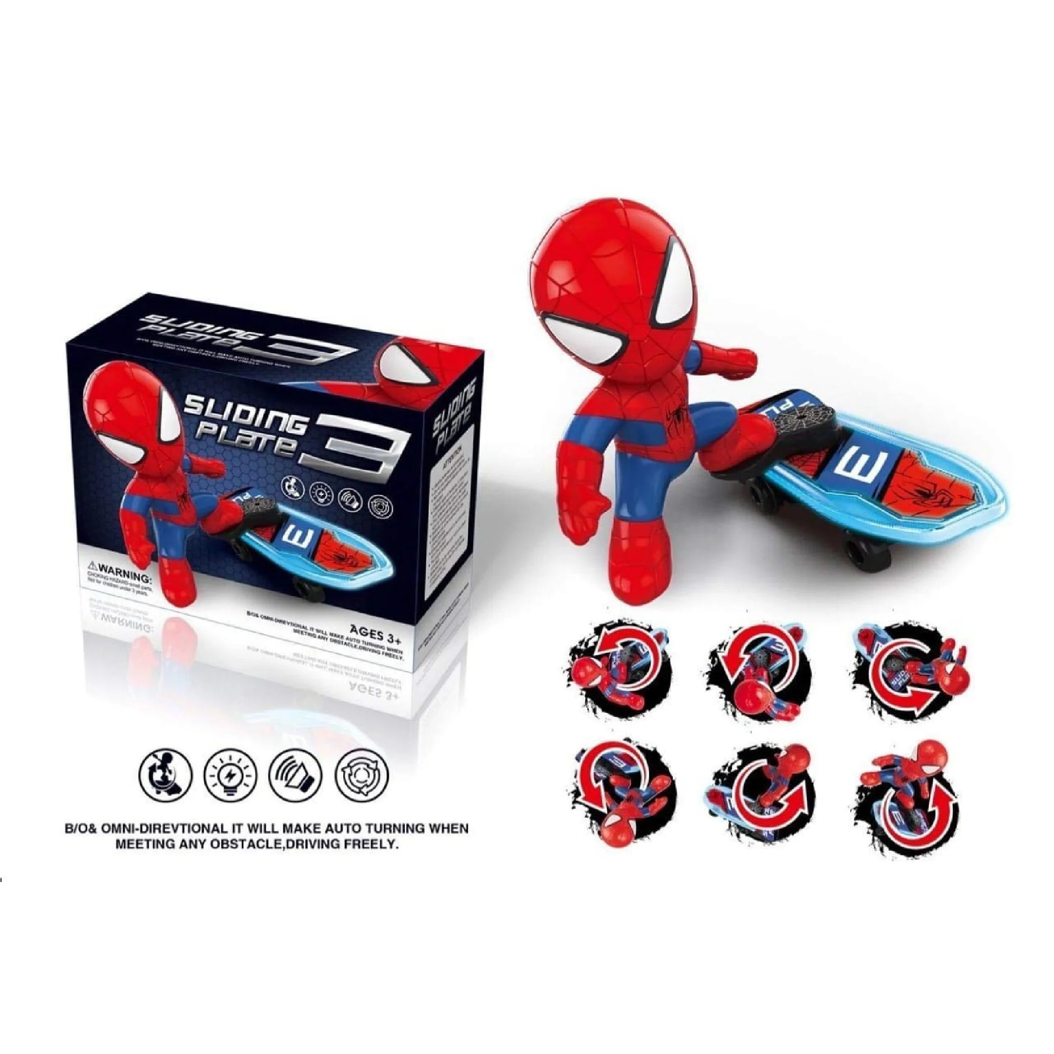 Spider-Man Sliding Plate 3 Scooter – Superhero Stunt Toy for Kids!