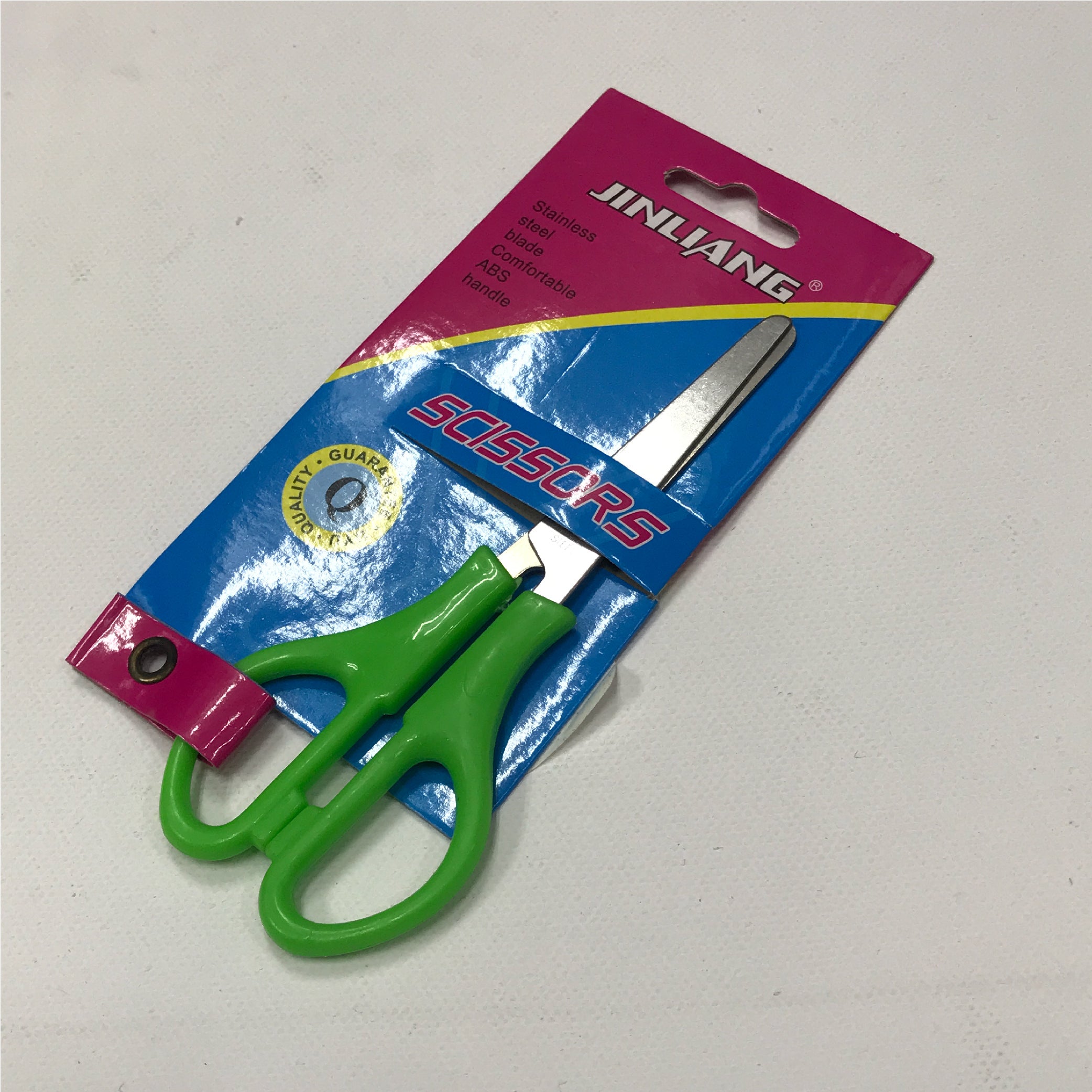 Jinliang Stainless Steel Scissors with Comfortable Green Handle