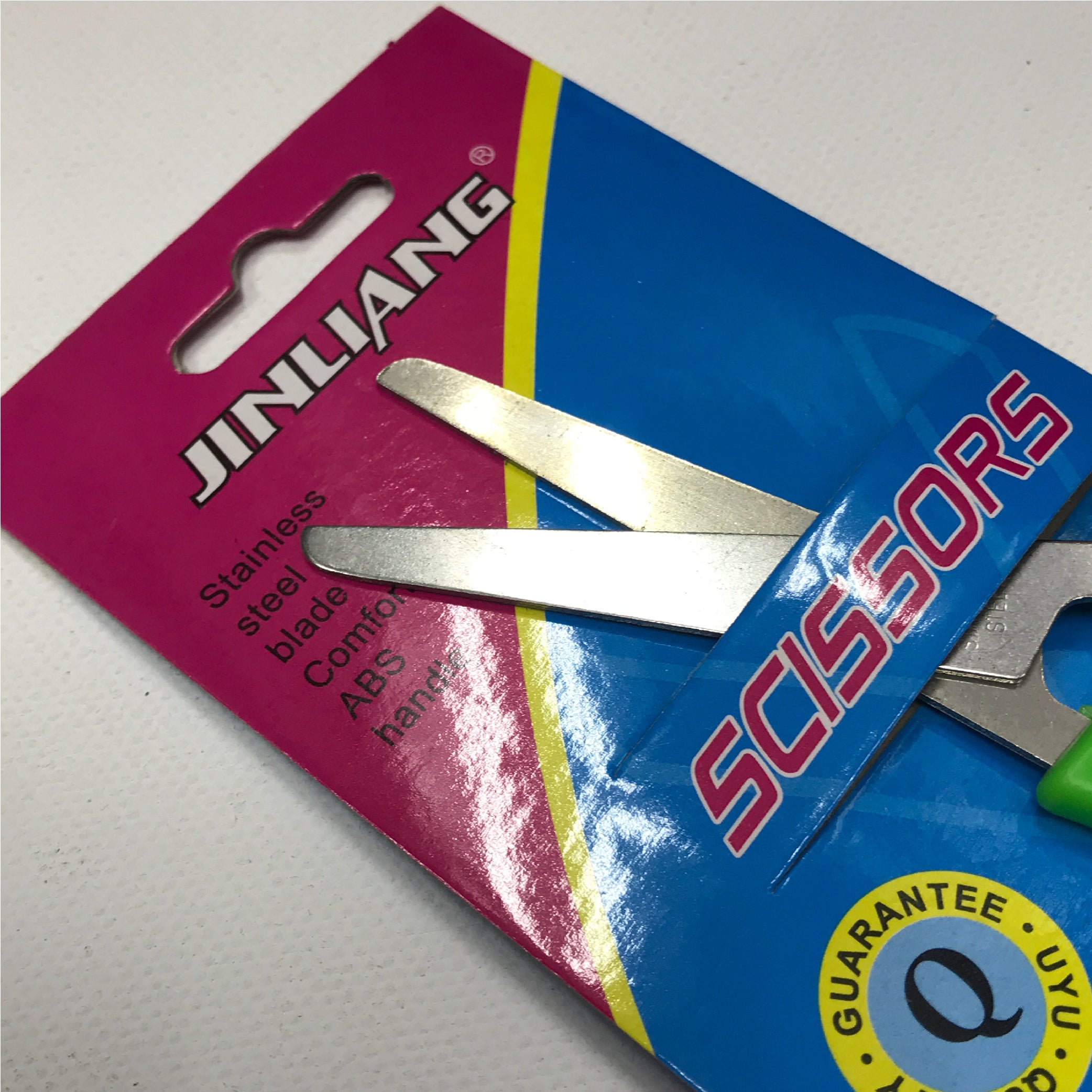 Jinliang Stainless Steel Scissors with Comfortable Green Handle