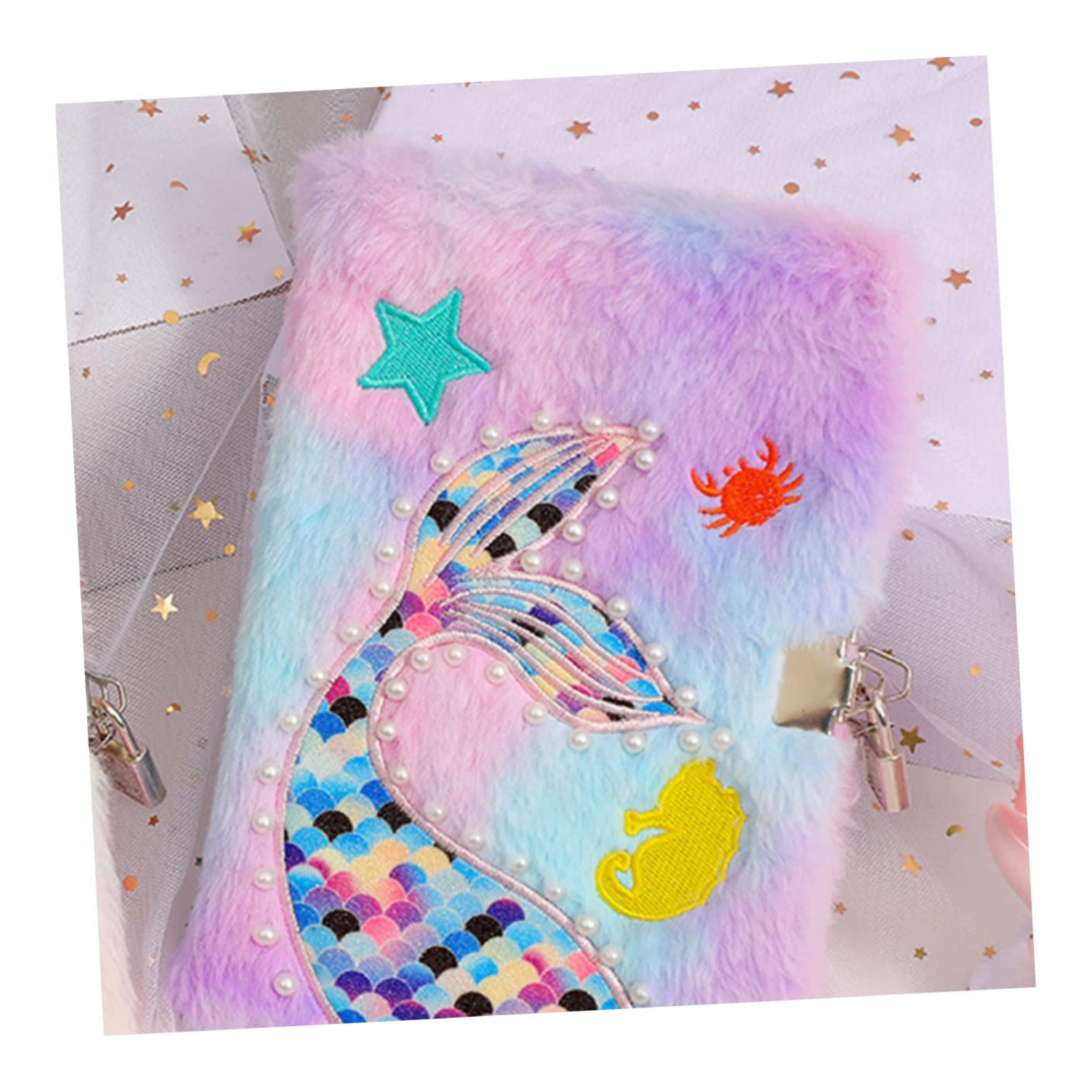 Fish Tail Plush Notebook - Cute & Fluffy Diary for Kids