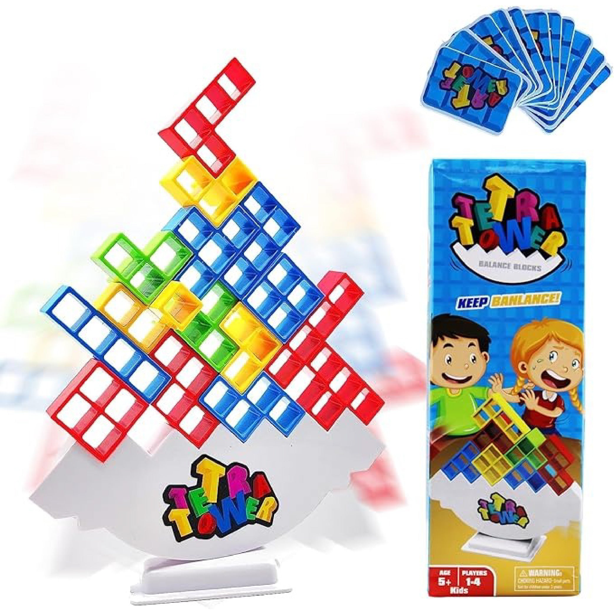 Tetra Tower Balance Blocks Game - Stacking & Balancing Educational Toy For Kids