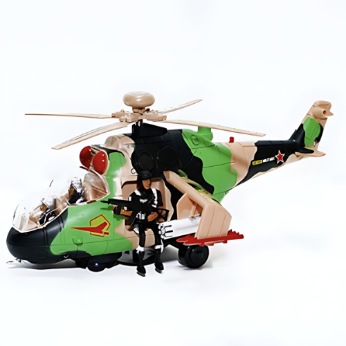 Military Helicopter With Soldier Toys For Kids