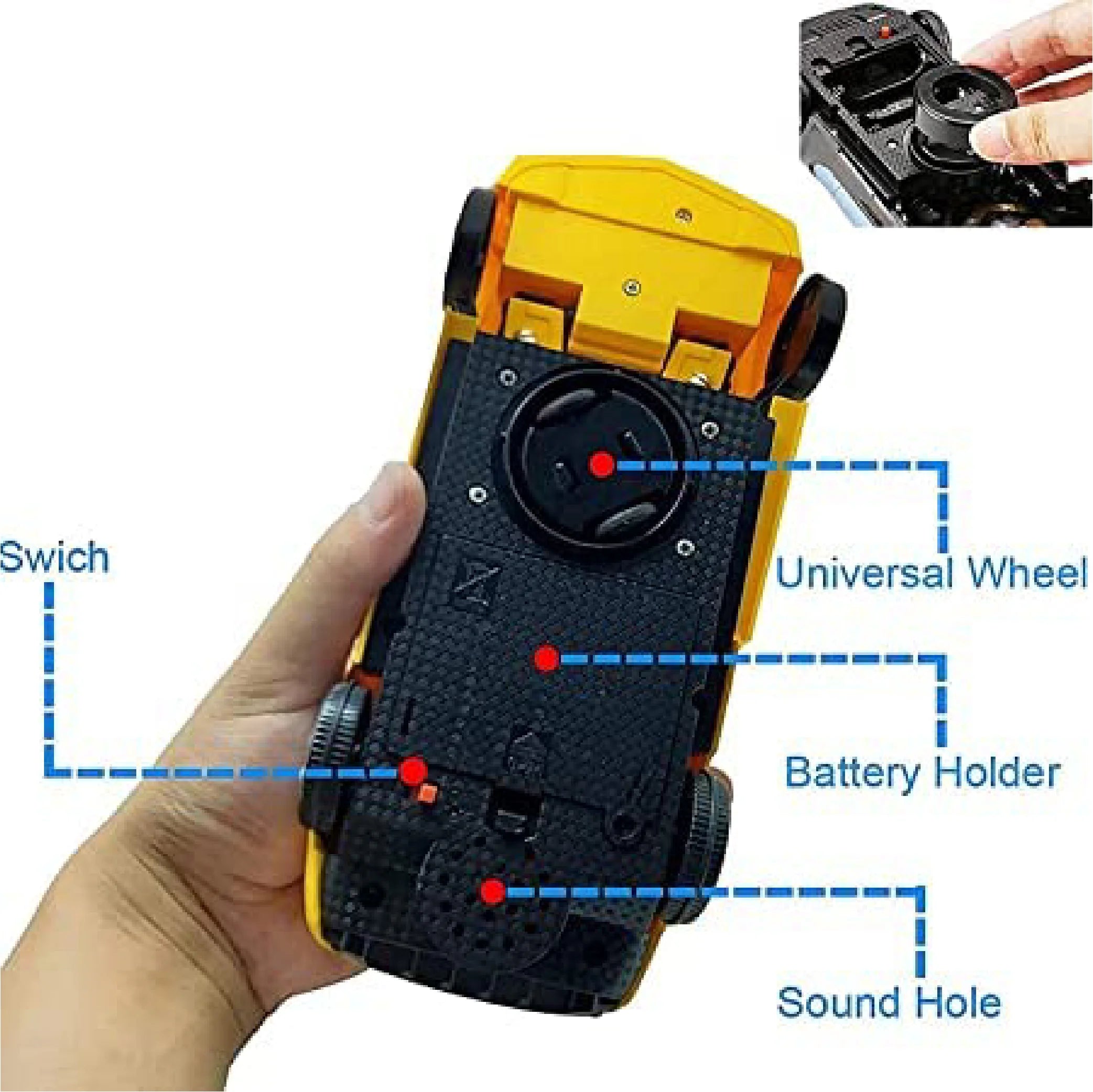 2-in-1 Transform Robot Car Toy with Sound (Yellow)