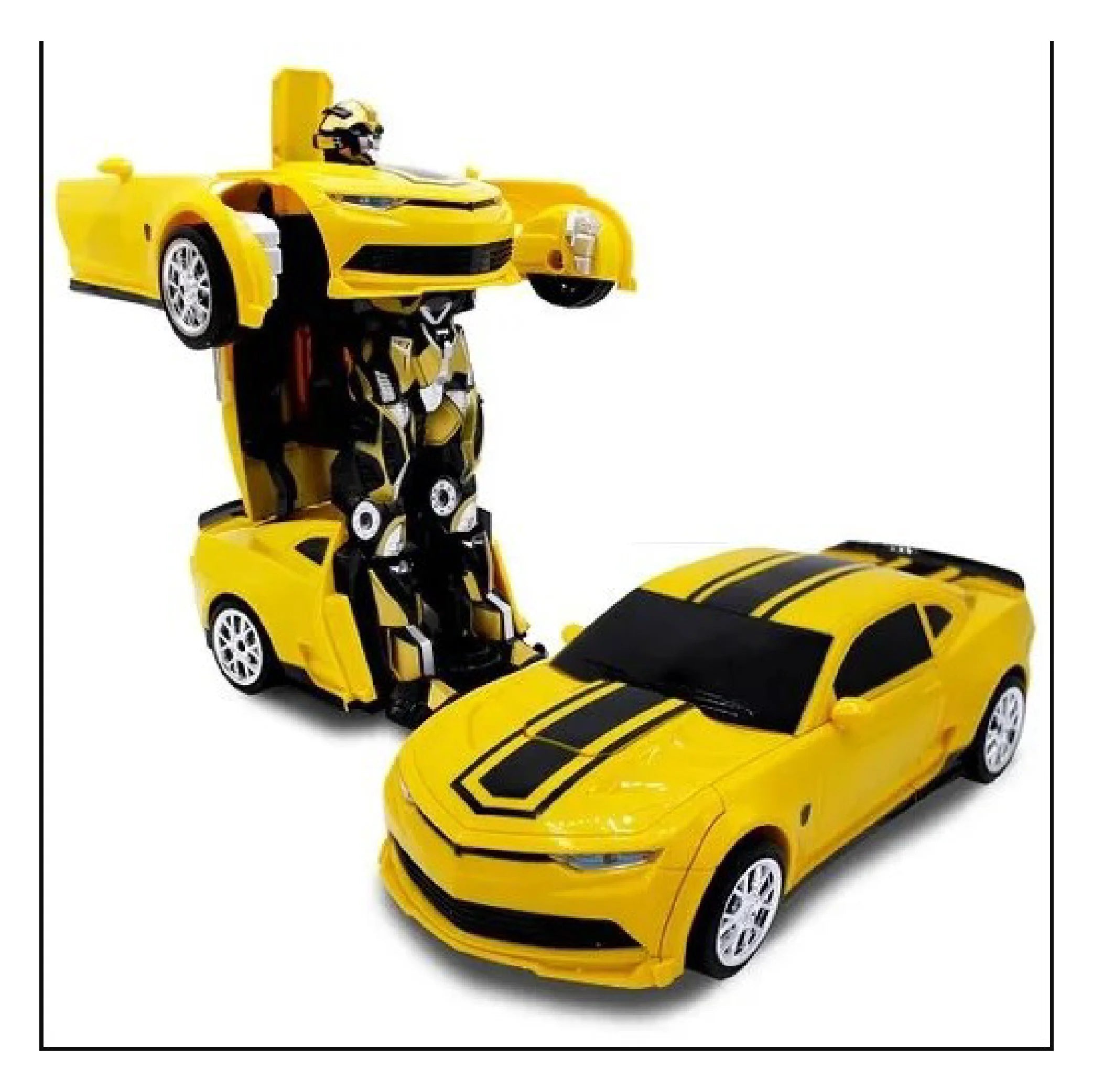 2-in-1 Transform Robot Car Toy with Sound (Yellow)