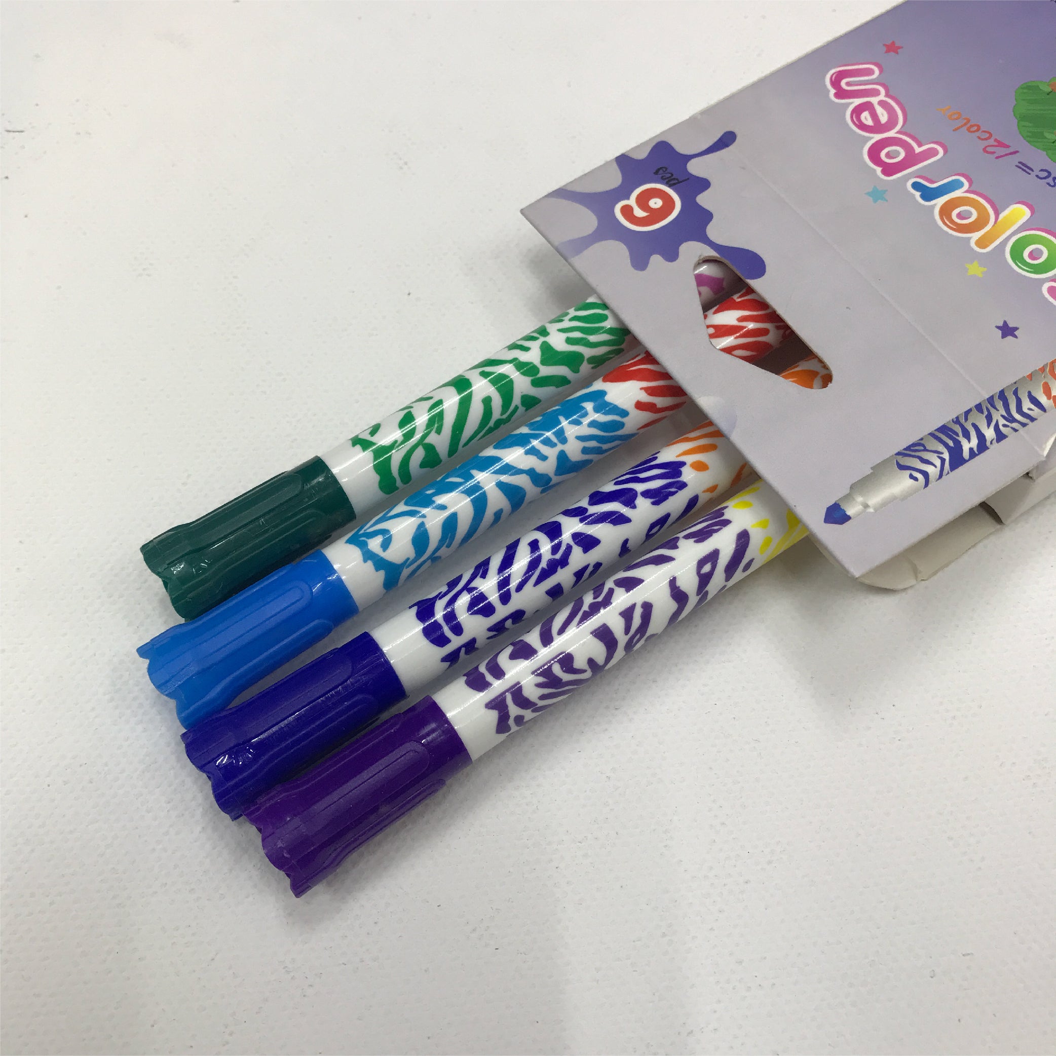 Two-Tone Pen Set - 6 Pens, 12 Colors