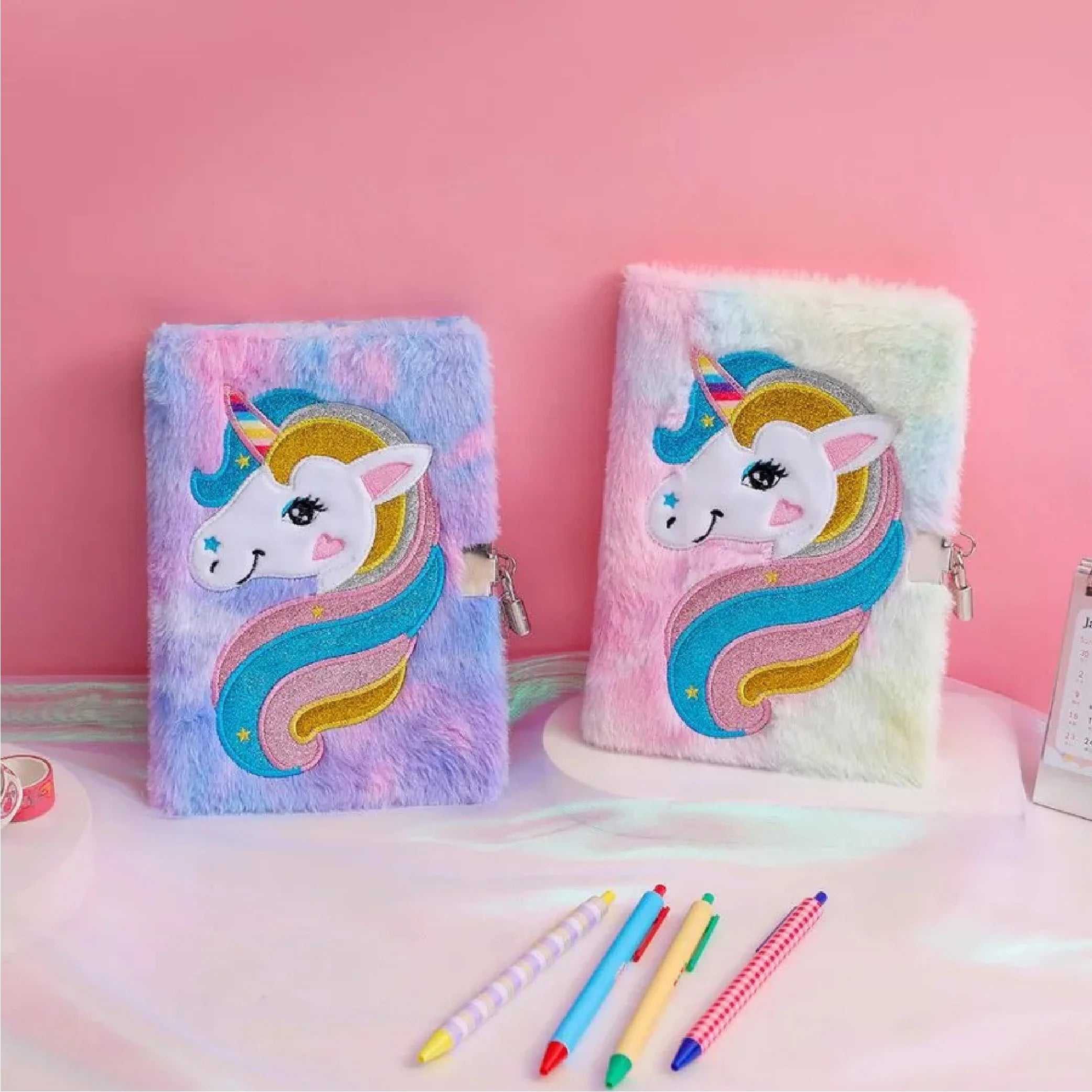 Claire's Furry UNICORN Plush Diary