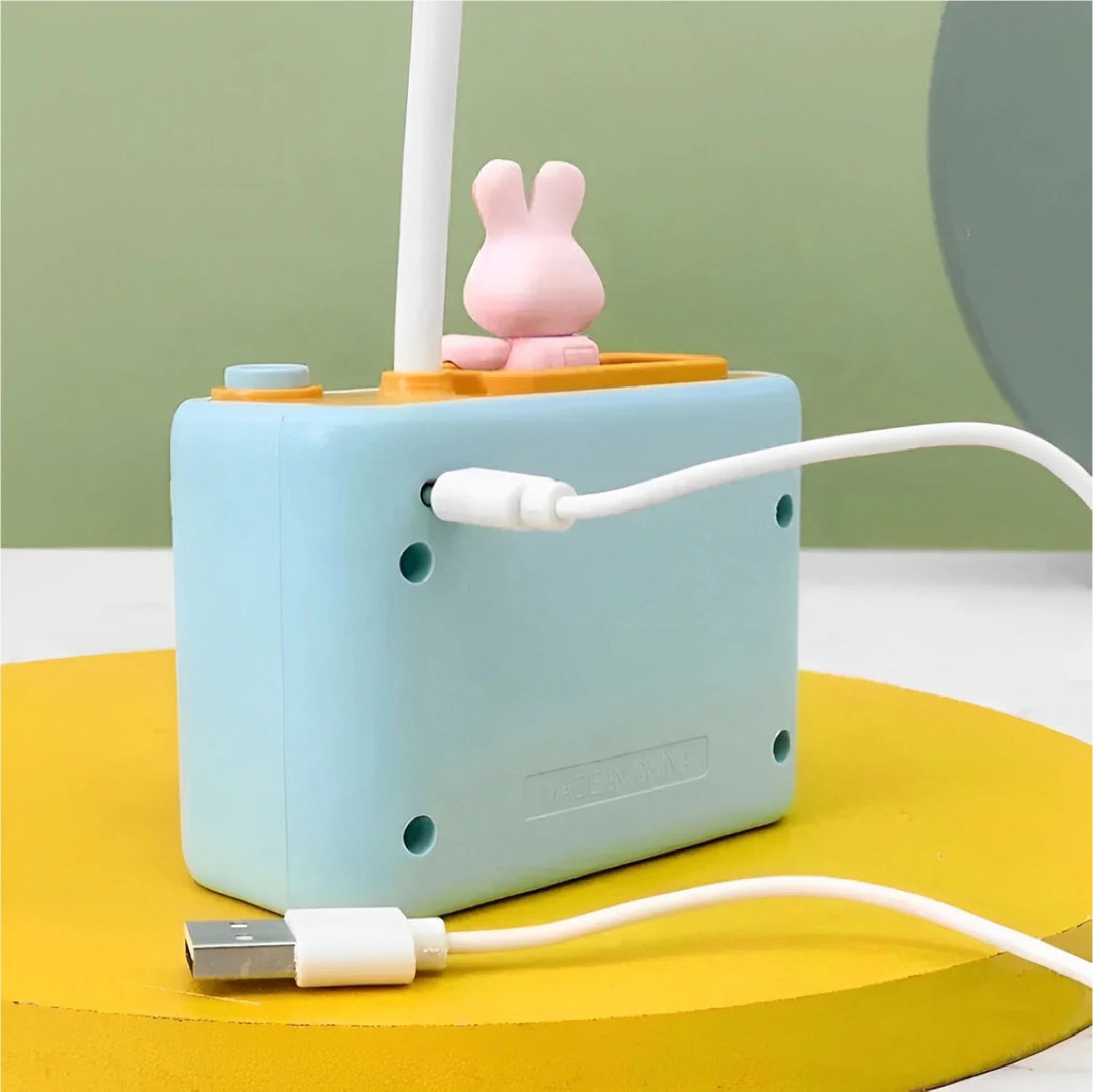 3-in-1 USB Table Lamp – LED Light with Pen Holder & Pencil Sharpener!