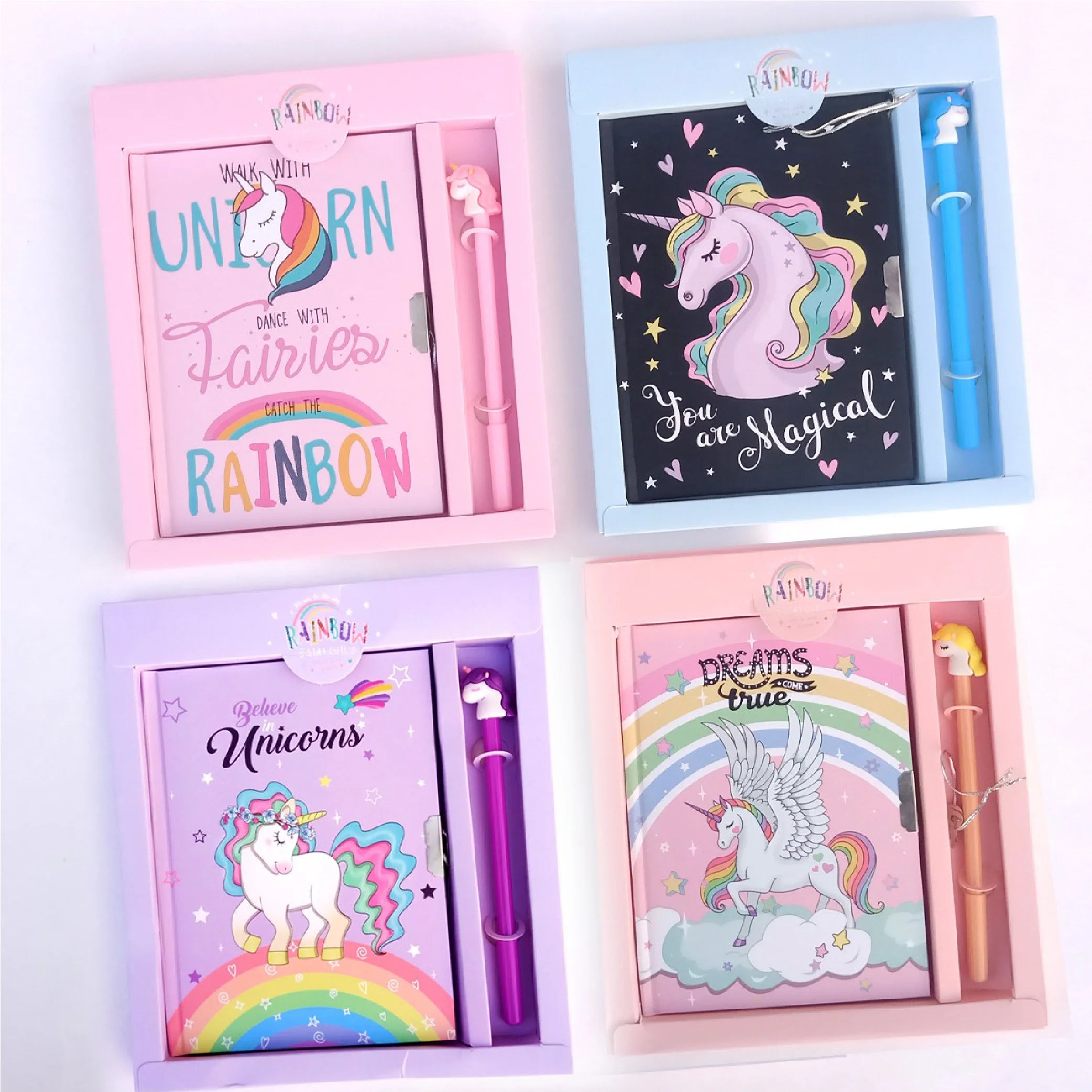 Unicorn 3D Cute Notebook with Free Gel Pen Gift Set