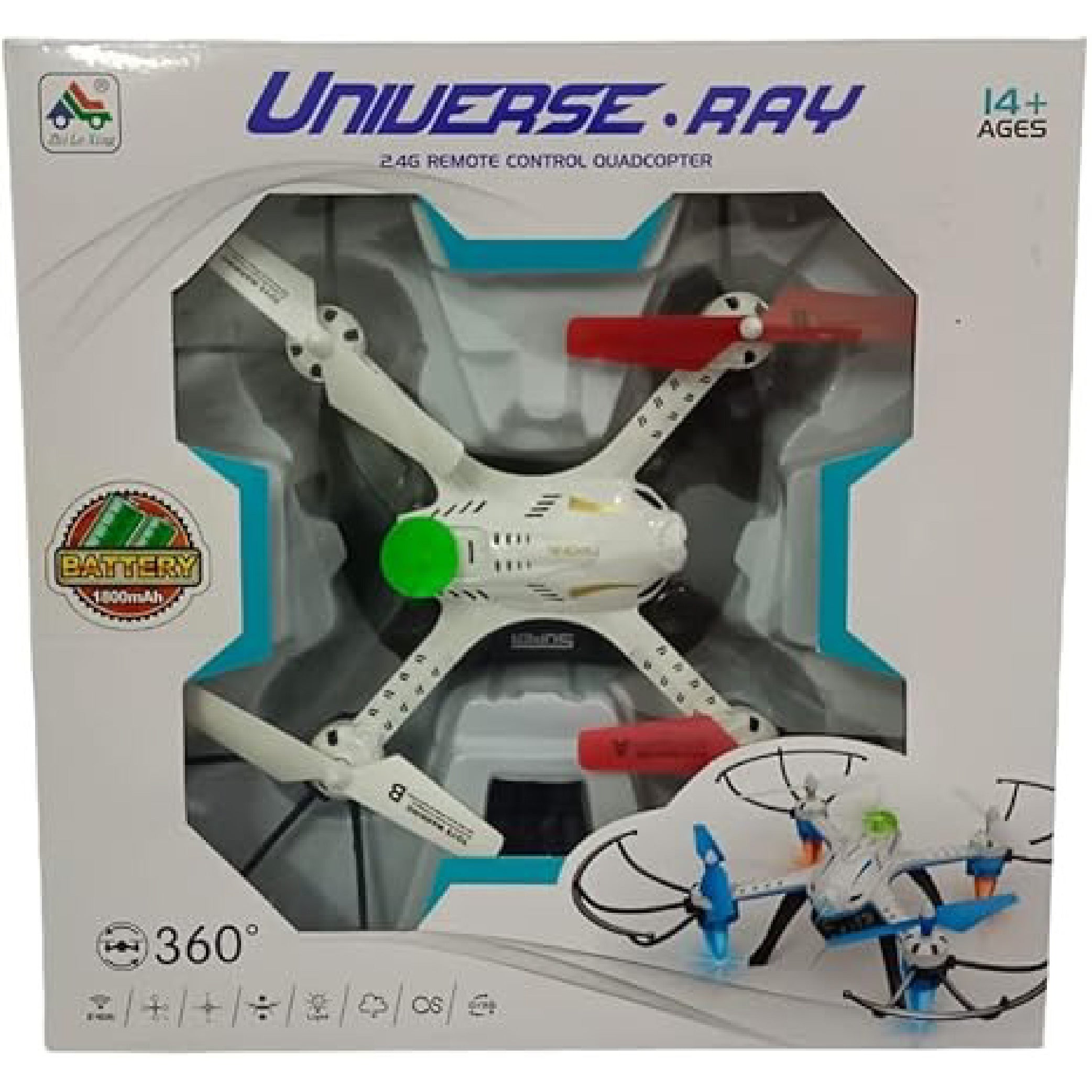 Universe Ray 2.4G Remote Control Quadcopter Drone for Ages 14+