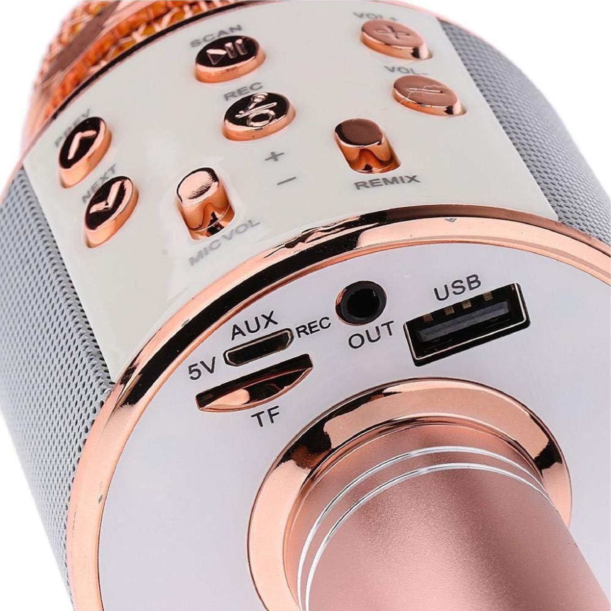 Wireless Karaoke Microphone with LED Lights