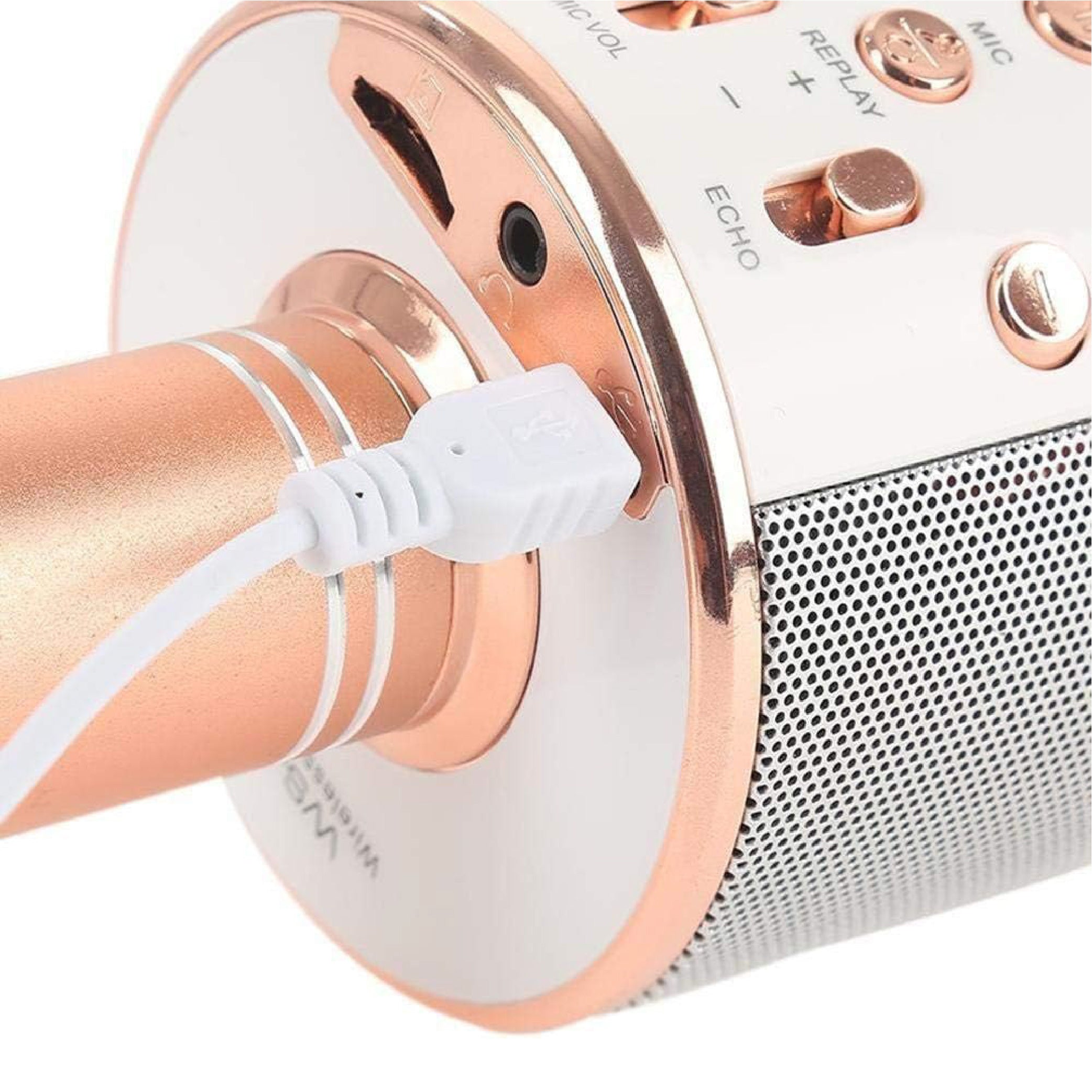 Wireless Karaoke Microphone with LED Lights