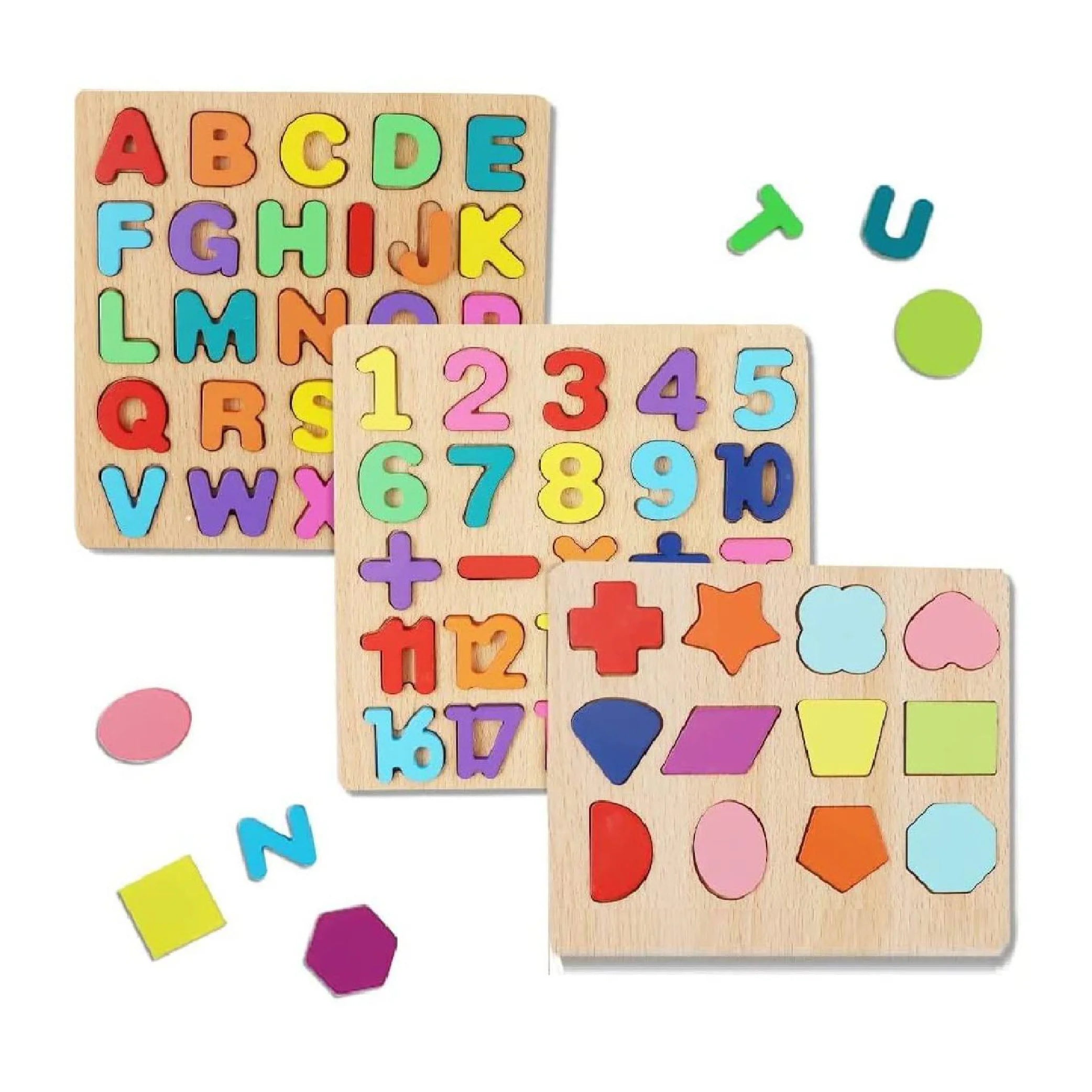 Wooden Alphabet Puzzle Board - Fun Educational Toy