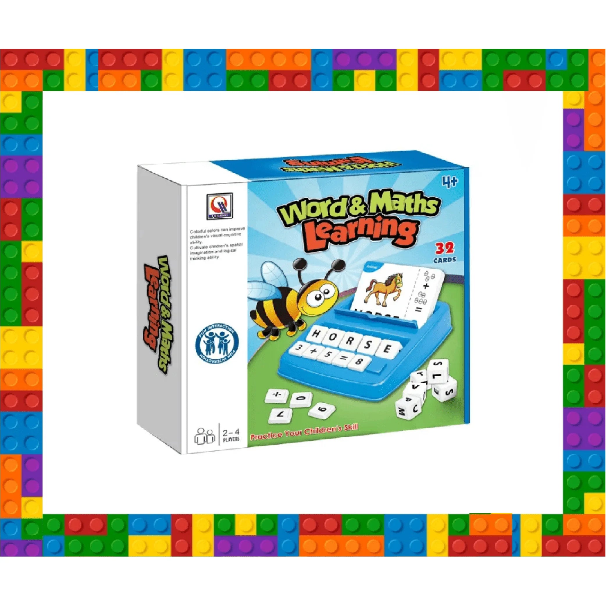 Word & Maths Learning Kit – 32 Cards