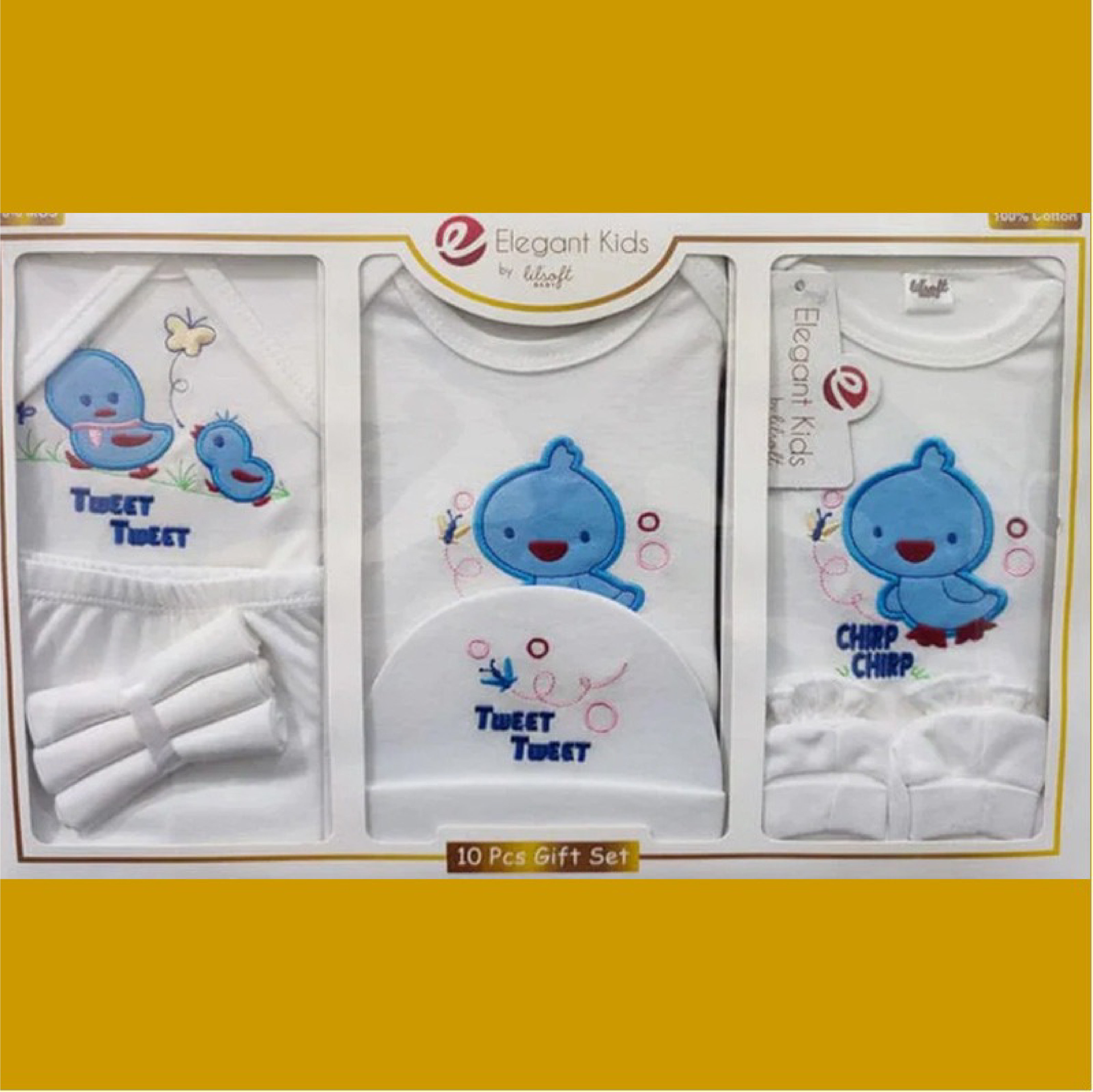 Elegant 10-Piece Newborn Gift Box for 0-6 Months – Baby Clothes Set