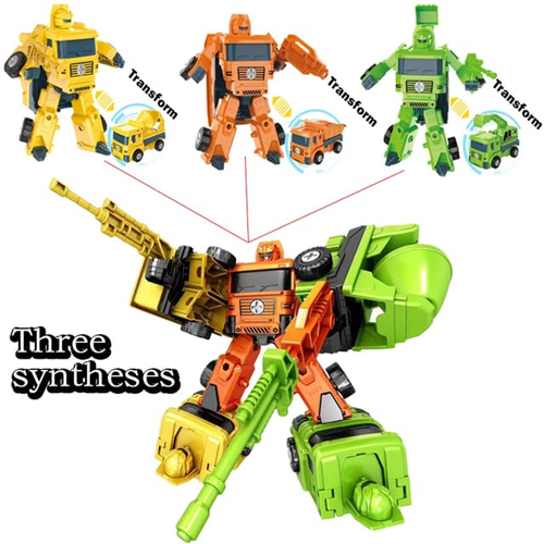 3-in-1 Transforming Construction Robot Toy for Kids