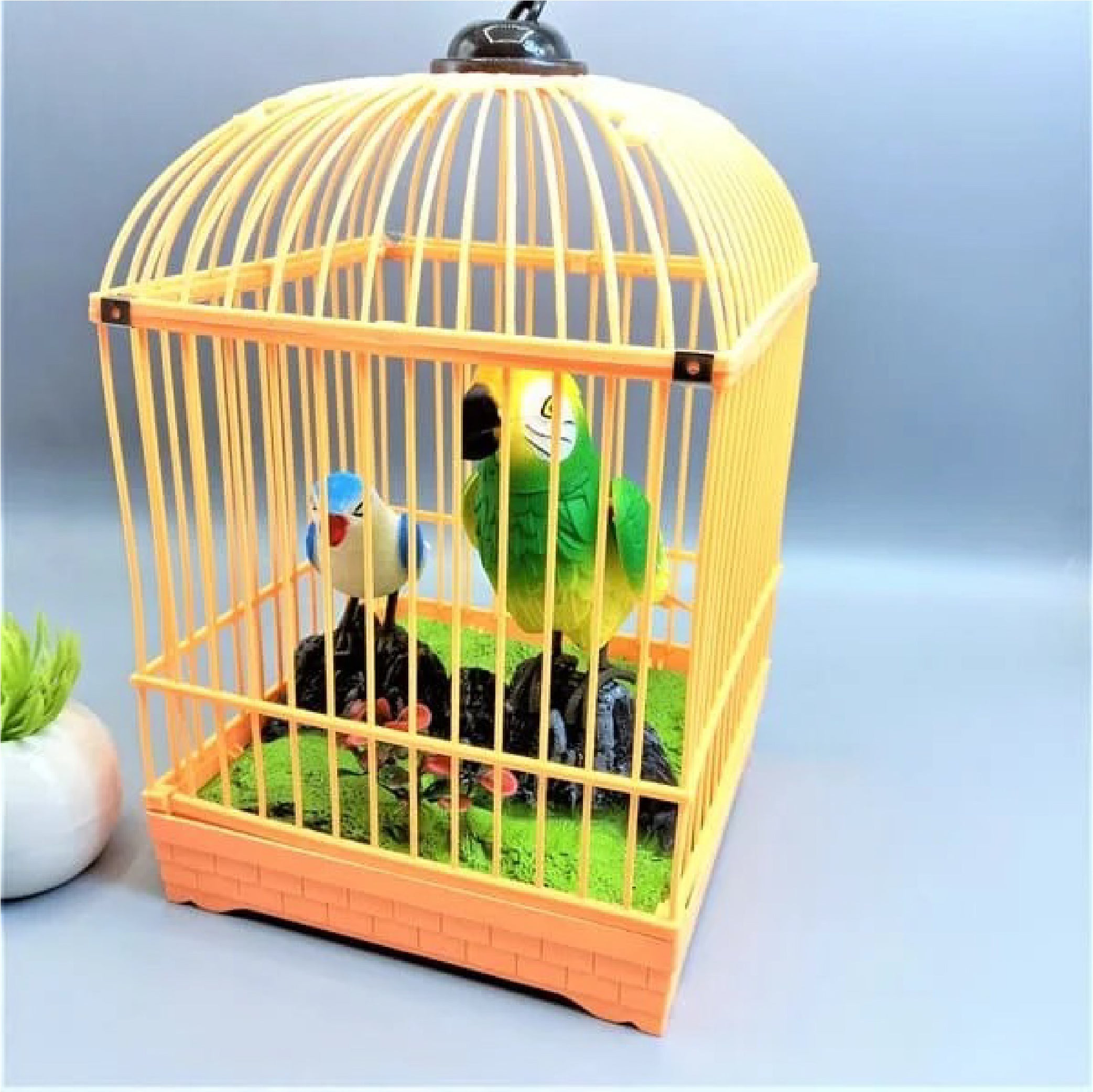 Interactive Singing Parrot Toy in Bird Cage for Kids