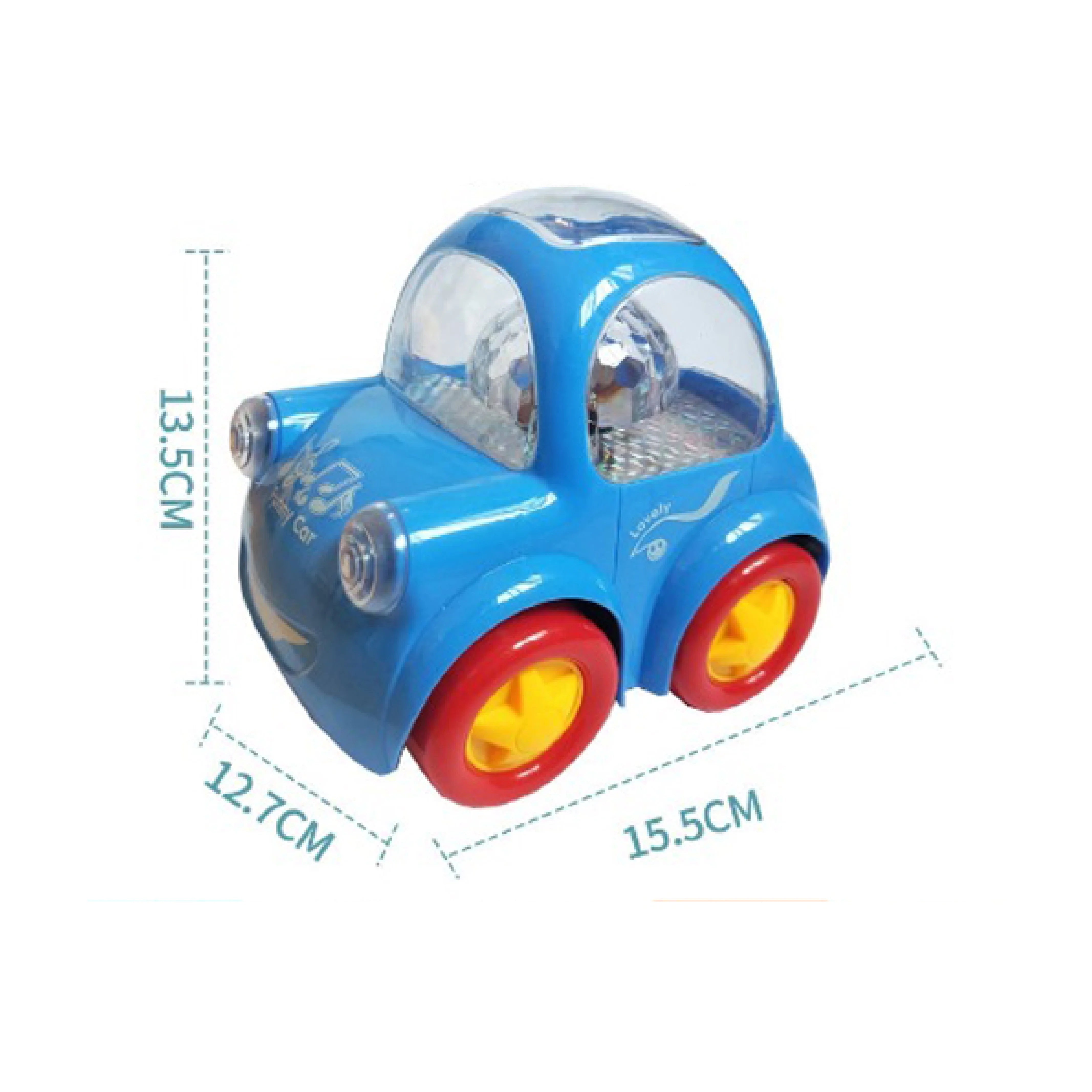 Bump and Go Funny Car - Interactive Toy with Music and Flashing Lights