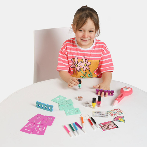 2-in-1 Tattoo & Nail Art Play Set for Girls