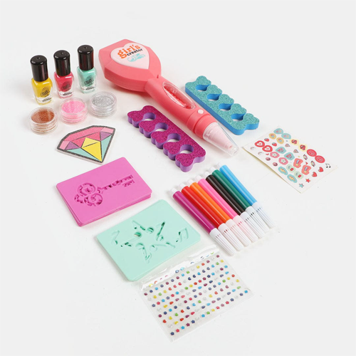 2-in-1 Tattoo & Nail Art Play Set for Girls